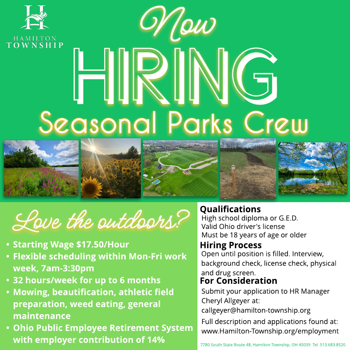 Hiring Seasonal Park Crew 